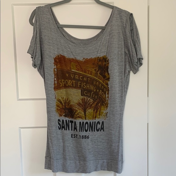 Gray Santa Monica Graphic Tee - Picture 1 of 4